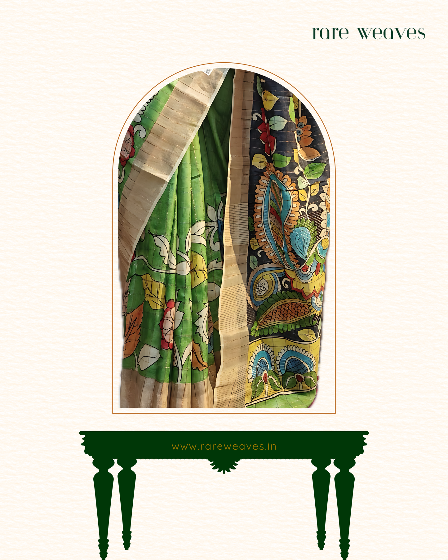Handpainted Gachi Tussar Silk