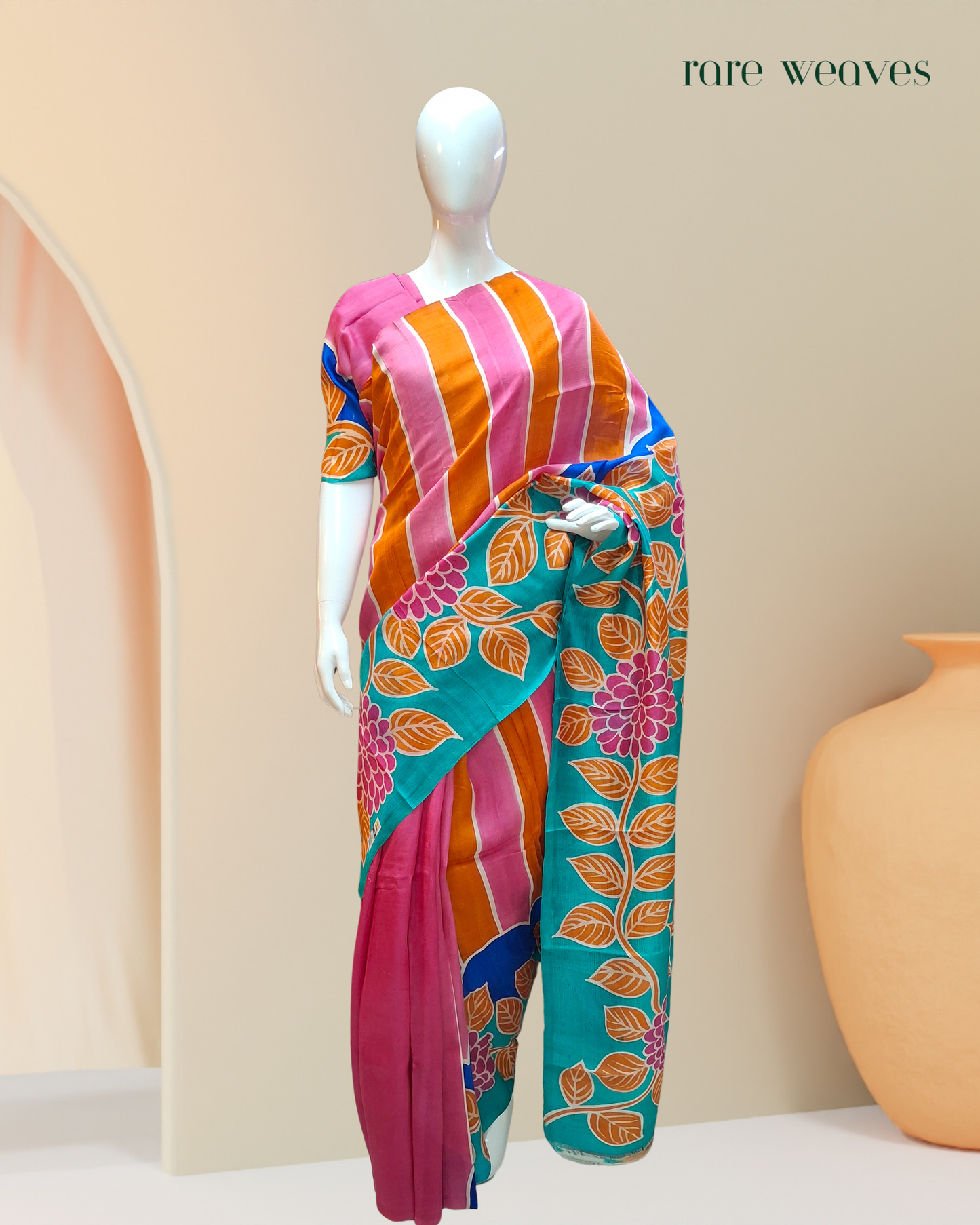 Handpainted Murshidabad Silk