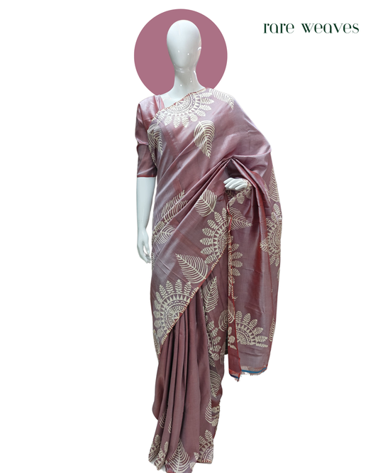 Bishnupur Silk with Hand Block