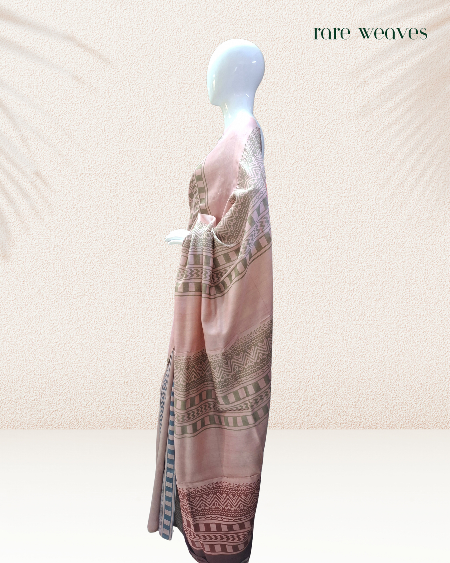 Handblock on Murshidabad Silk