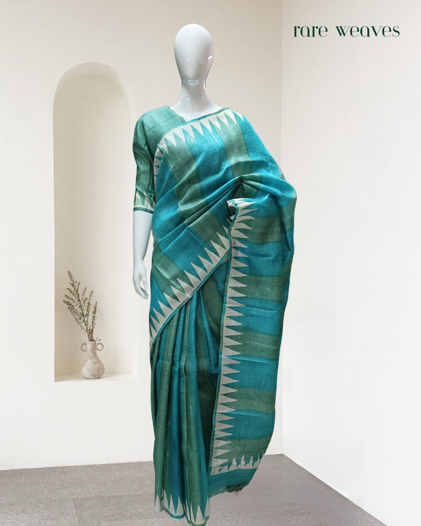 Handpainted Gachi Tussar Silk